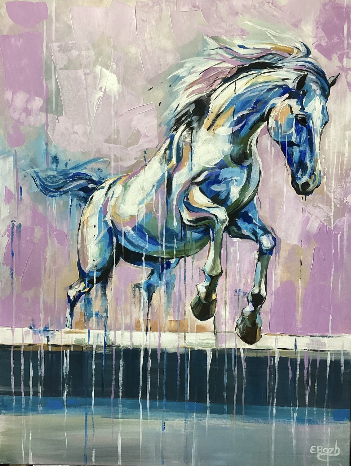 Leap of Freedom Eva Bazhenova Original painting for sale