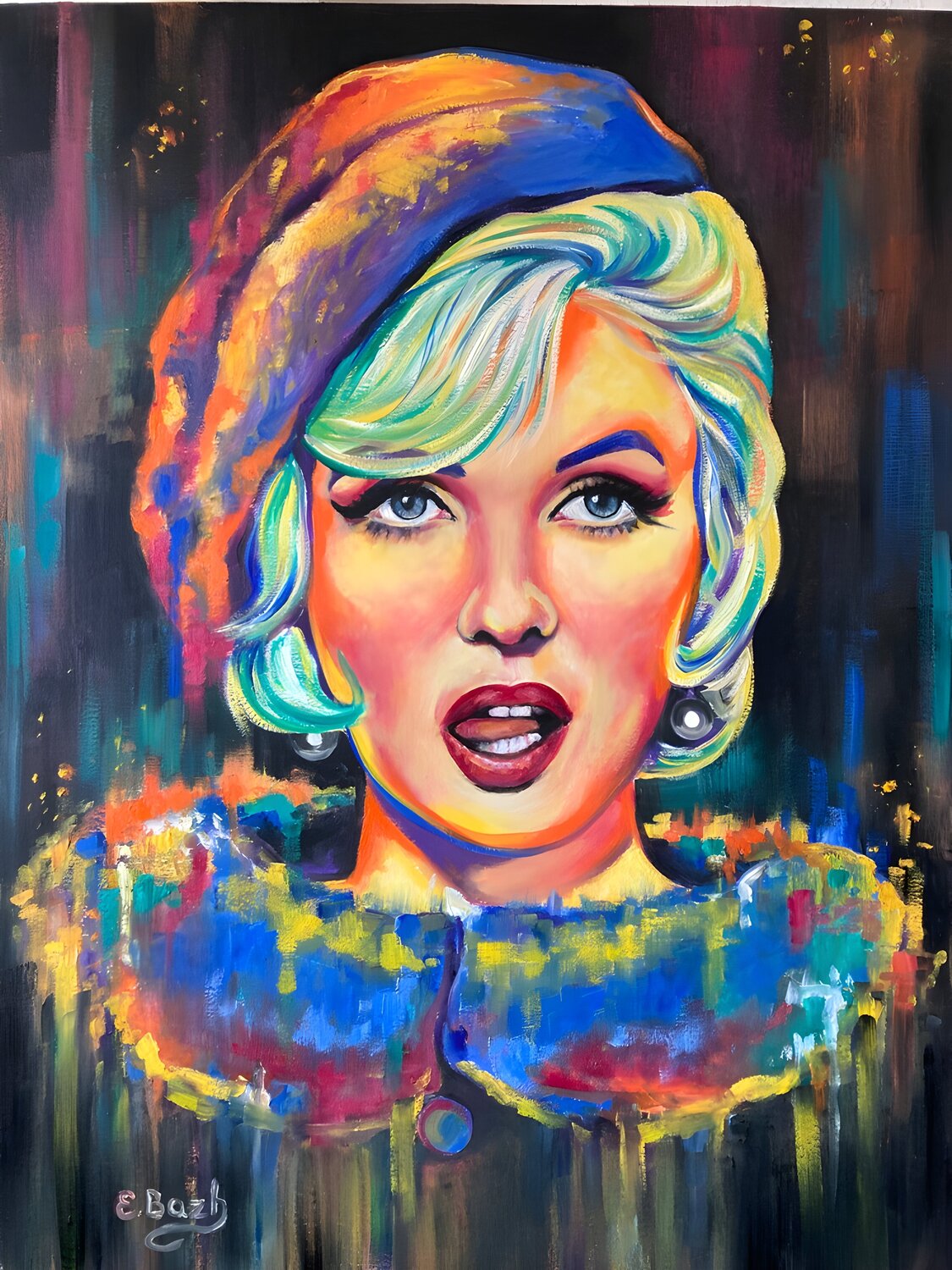Some Like It Hot: Marilyn Monroe Eva Bazhenova Original painting for sale
