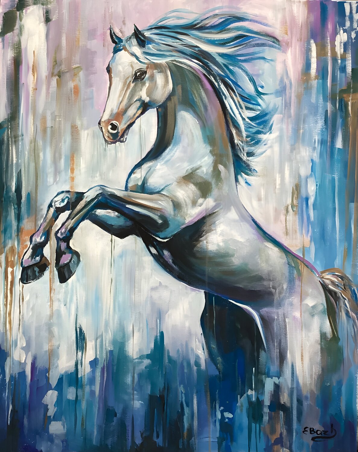 Powerful Uprise Eva Bazhenova Original painting for sale