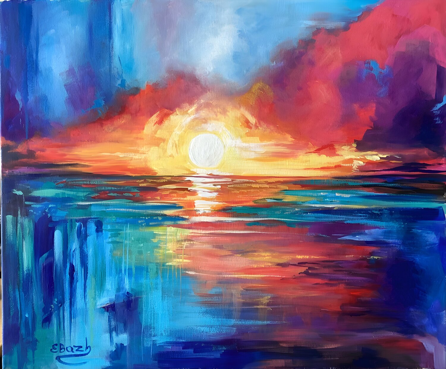 Colours of Sunset Eva Bazhenova Original painting for sale