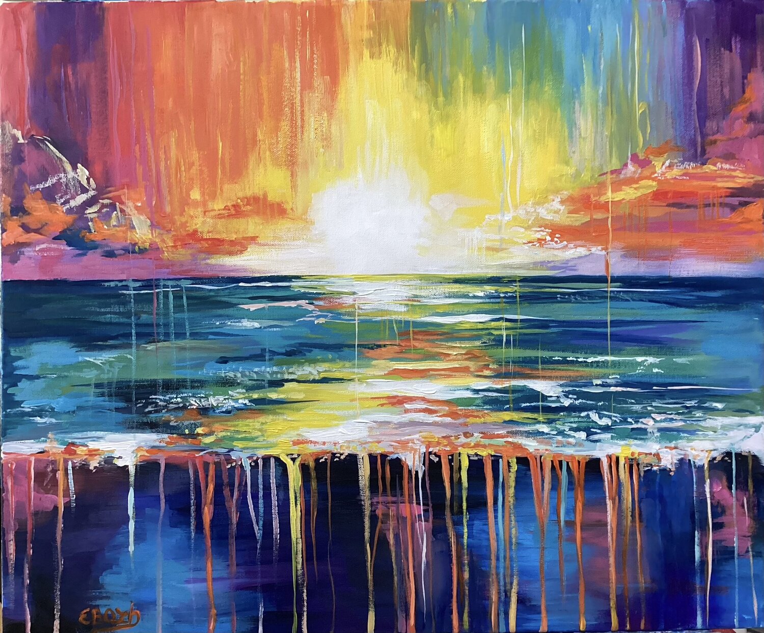 Rolling Waives Eva Bazhenova Original painting for sale