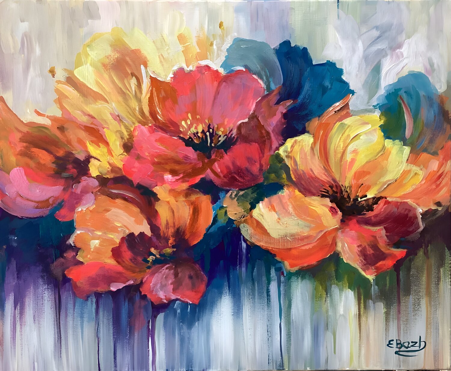 Gentle Garden Eva Bazhenova Original painting for sale