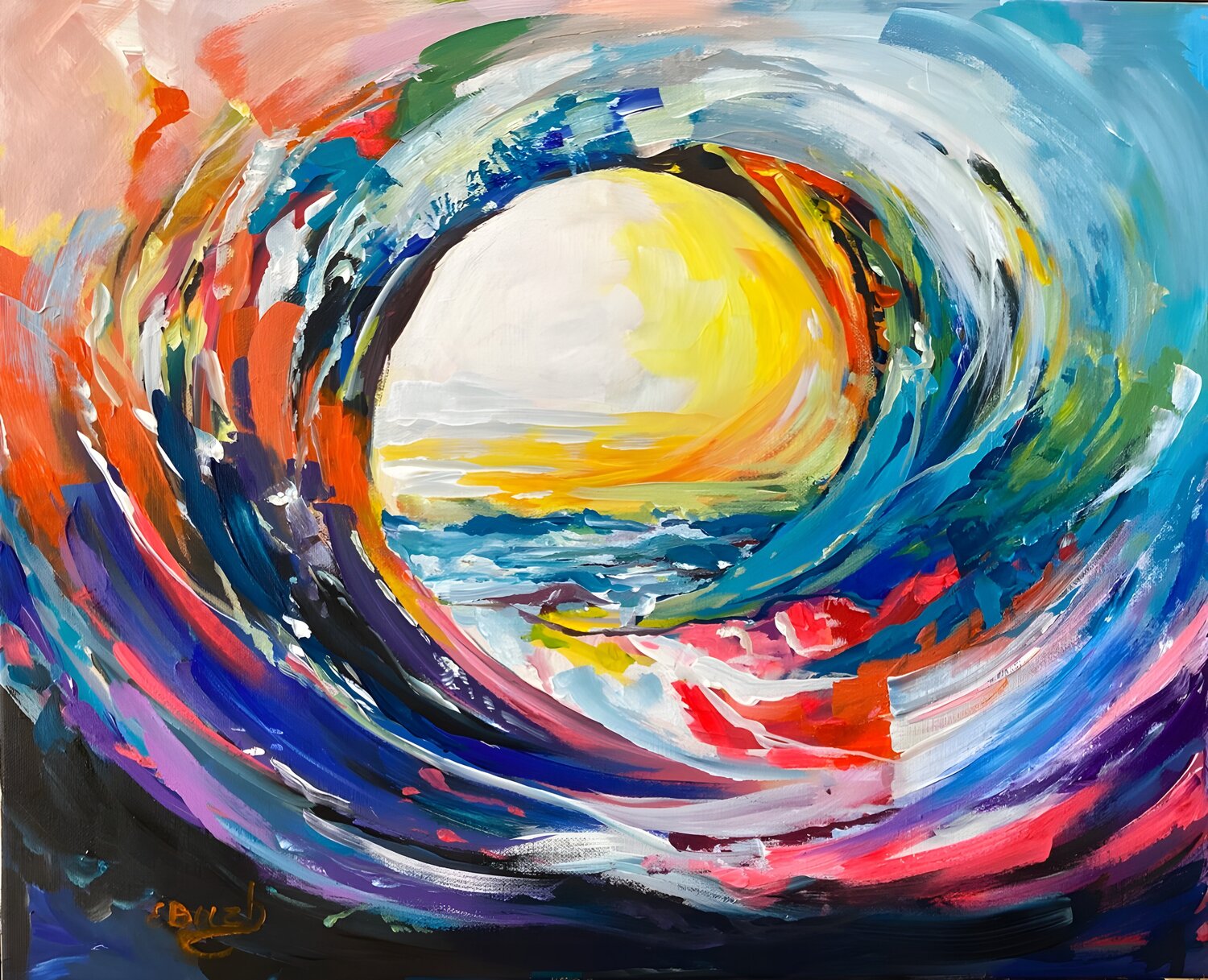 Ring of the Tidal Surge Eva Bazhenova Original painting for sale