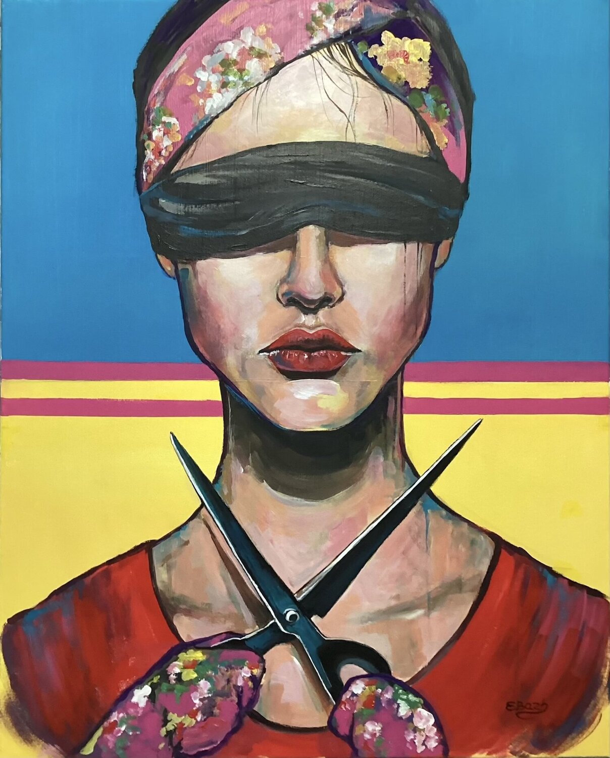 Fiat Justisia (Lat.): Justice to be done Eva Bazhenova Original painting for sale