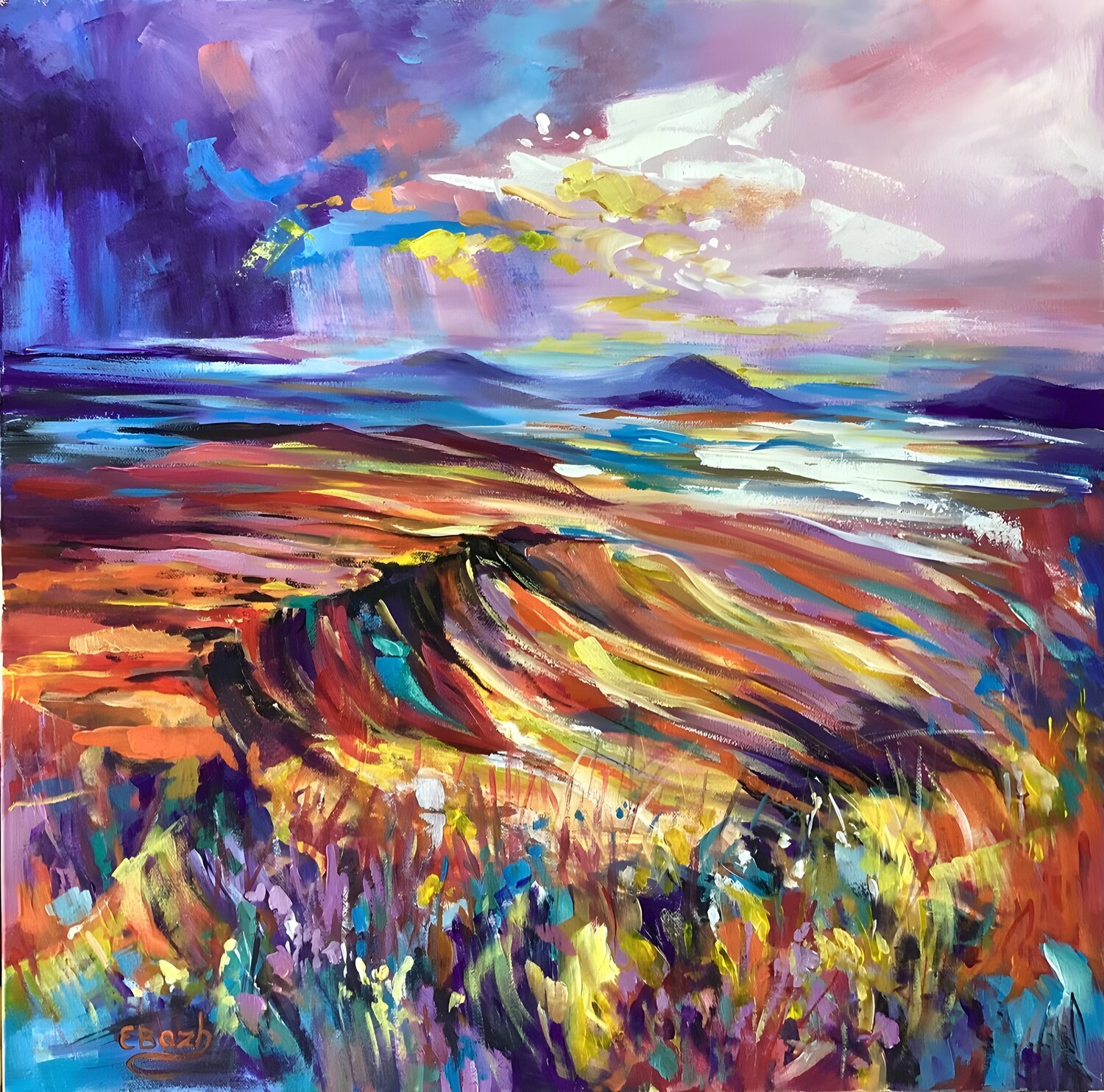 Peaceful and Beautiful Eva Bazhenova Original painting for sale