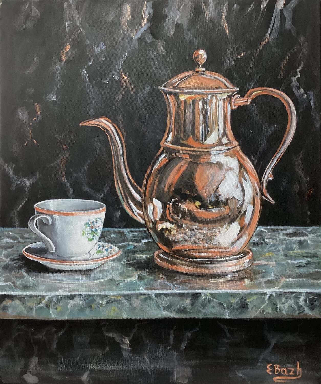 Silence in the moment Eva Bazhenova Original painting for sale