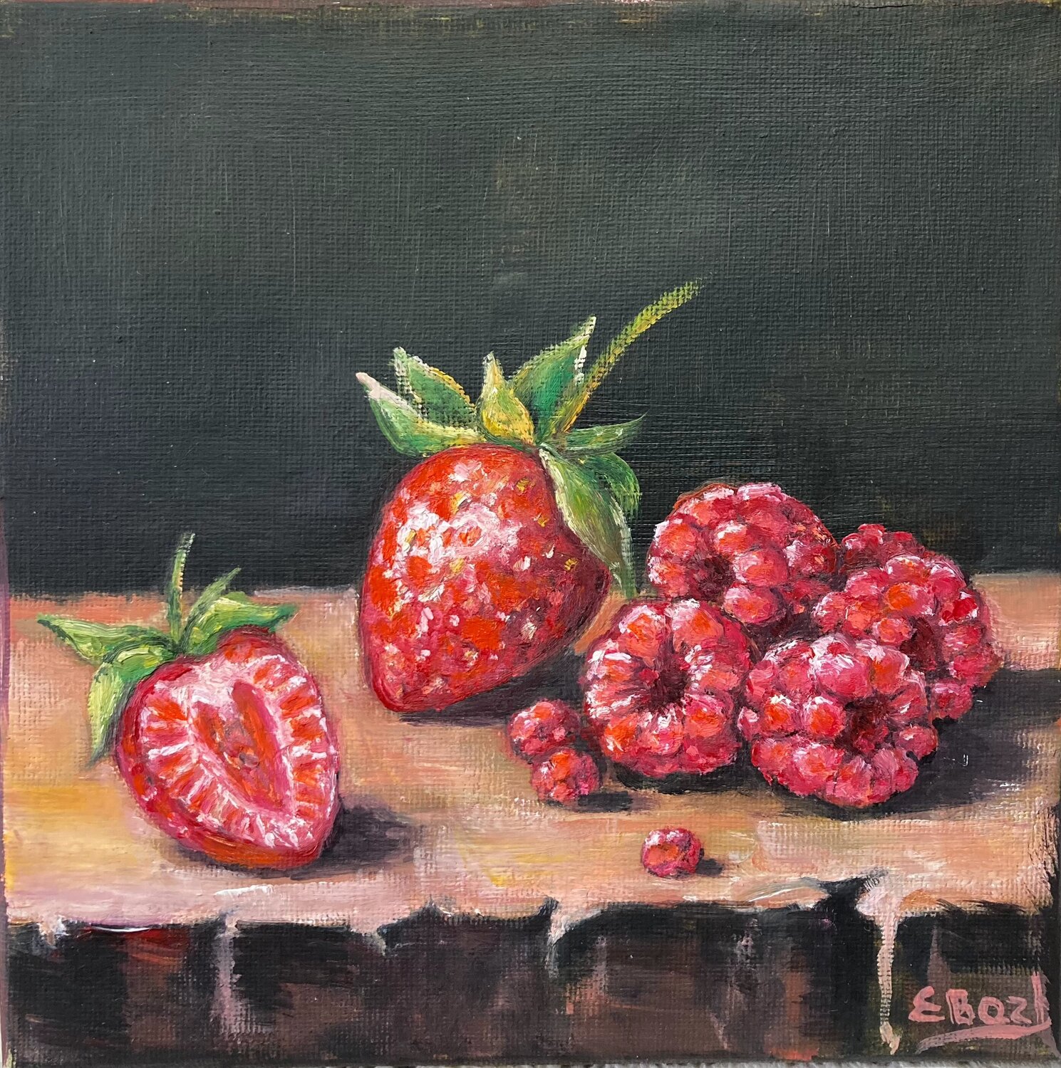 Summer Berries Eva Bazhenova Original painting for sale