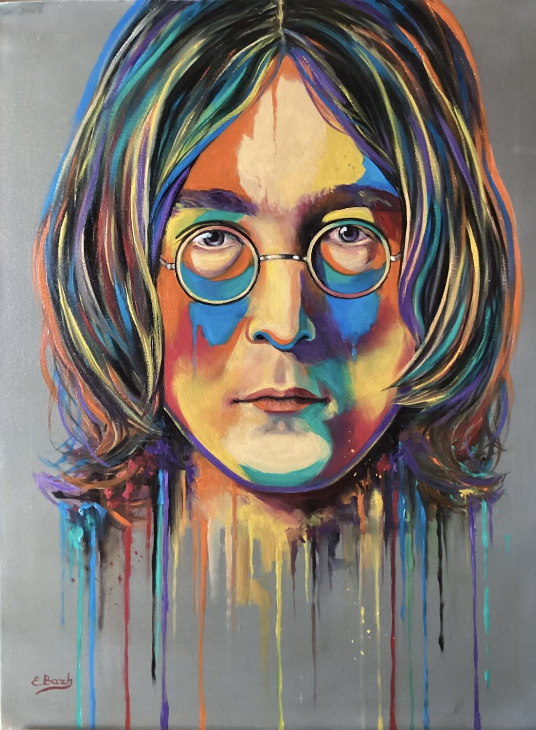 John Lennon Eva Bazhenova Original painting for sale