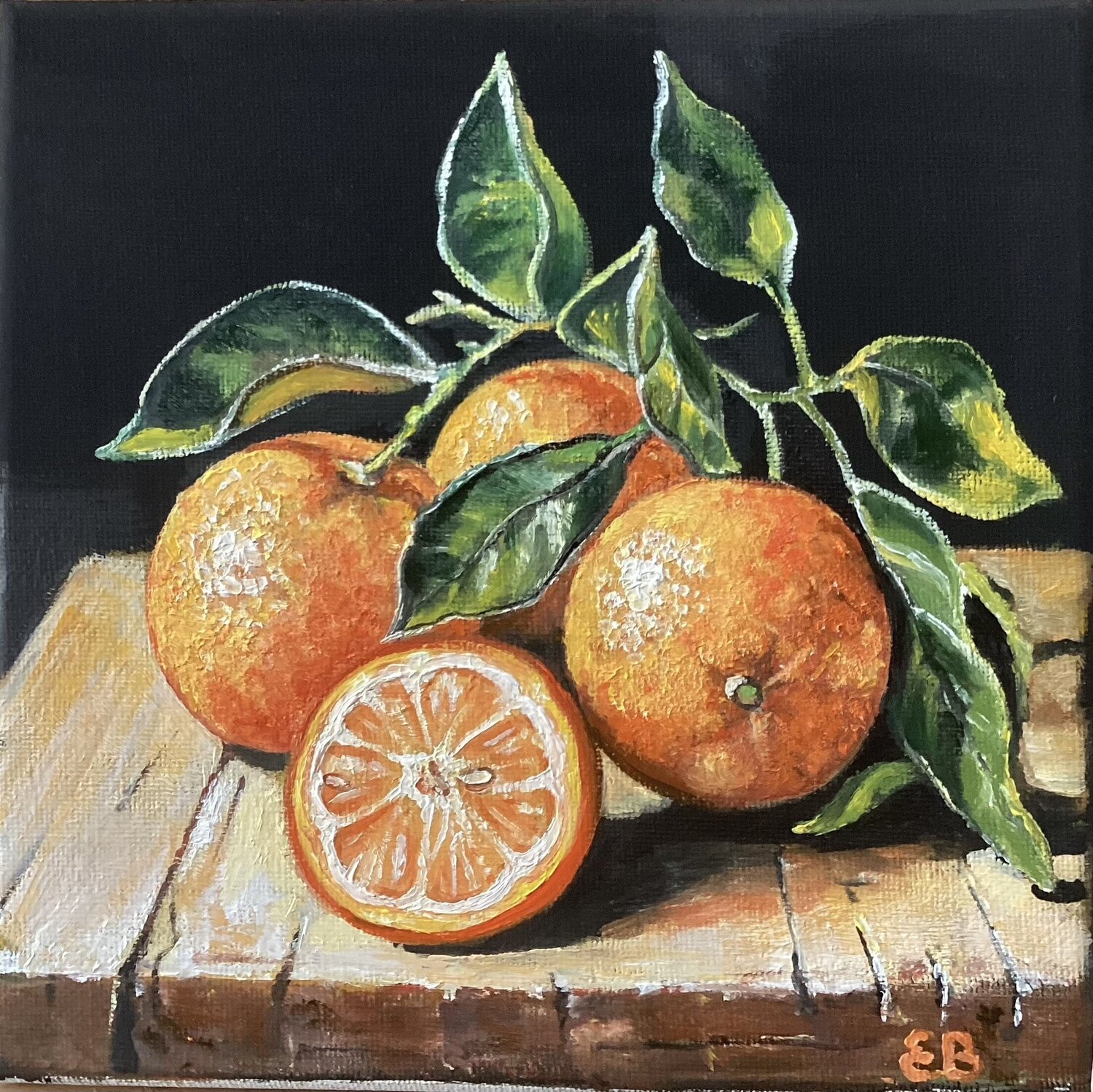 Oranges Eva Bazhenova Original painting for sale