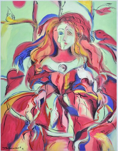 LA INFANTA CON ATUENDO TROPICAL by Miguel Betancourt, Painting for Sale on Select