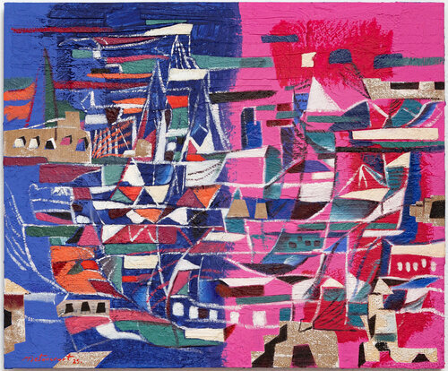 METRÓPOLI by Miguel Betancourt, Painting for Sale on Select