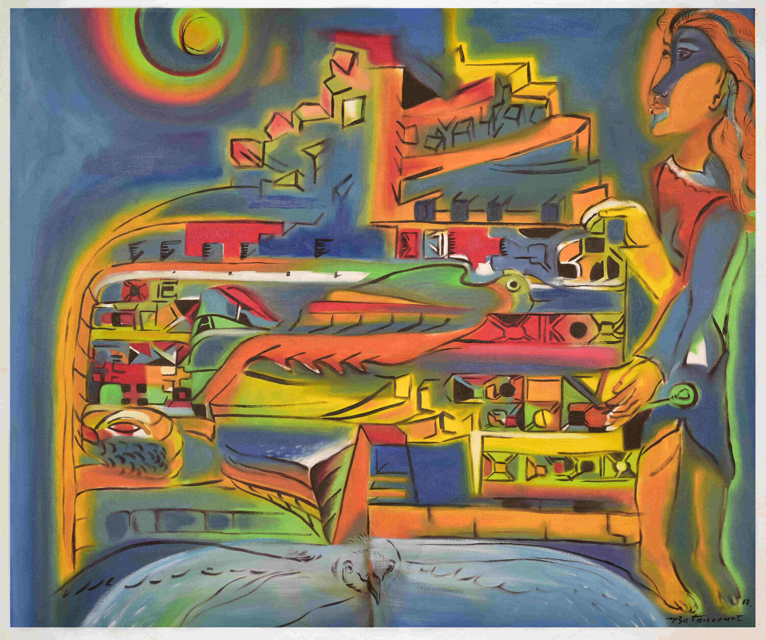INGAPIRCA Y LOS ENIGMAS Miguel Betancourt Original painting for sale