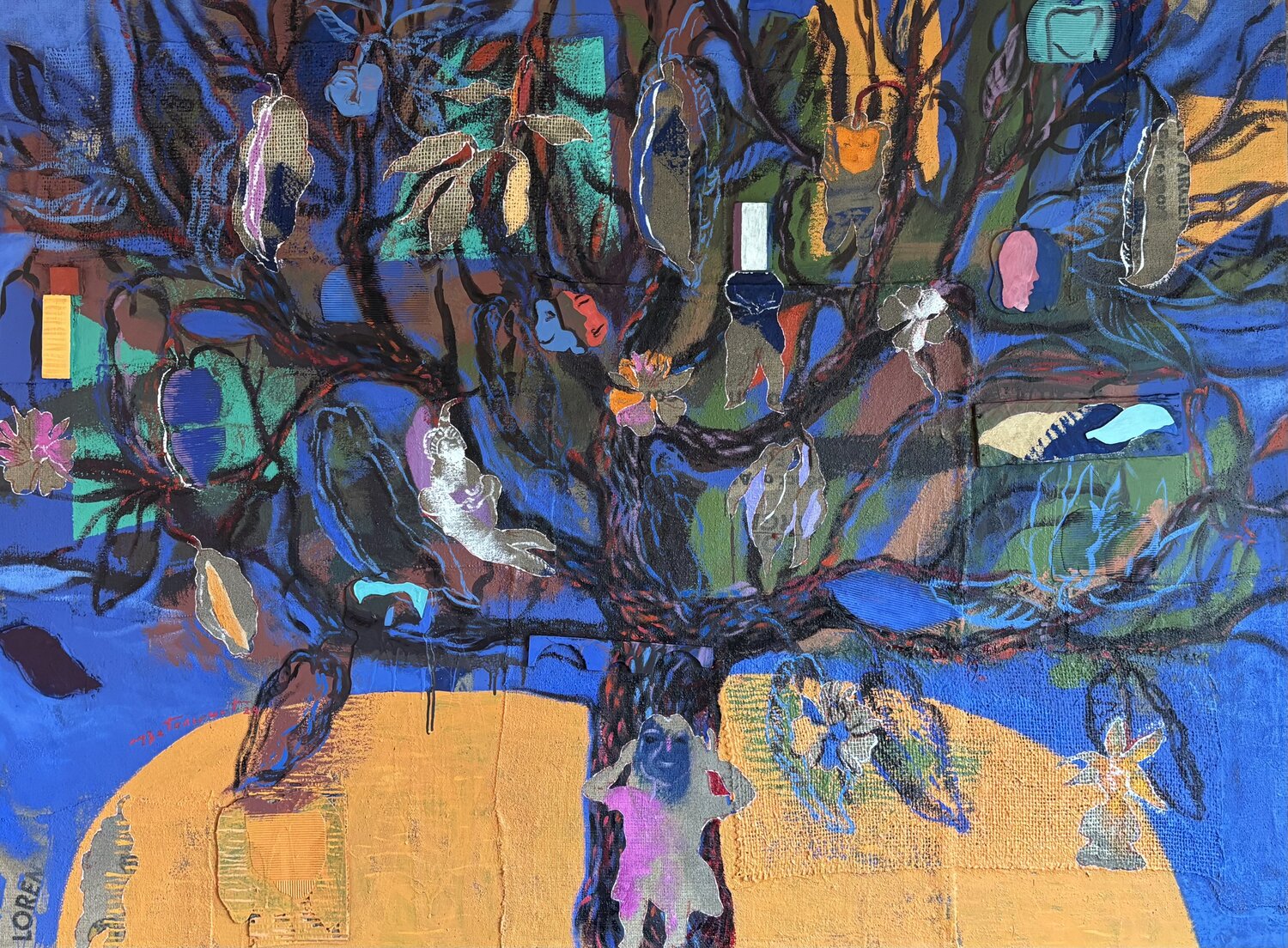 EL ÁRBOL DE LA INFANCIA Miguel Betancourt Original painting for sale