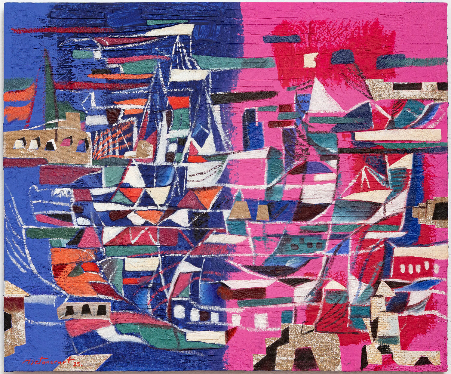 METRÓPOLI Miguel Betancourt Original painting for sale