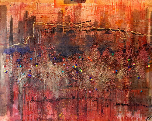 Fragments en devenir by michel dubouloz, Painting for Sale on Select