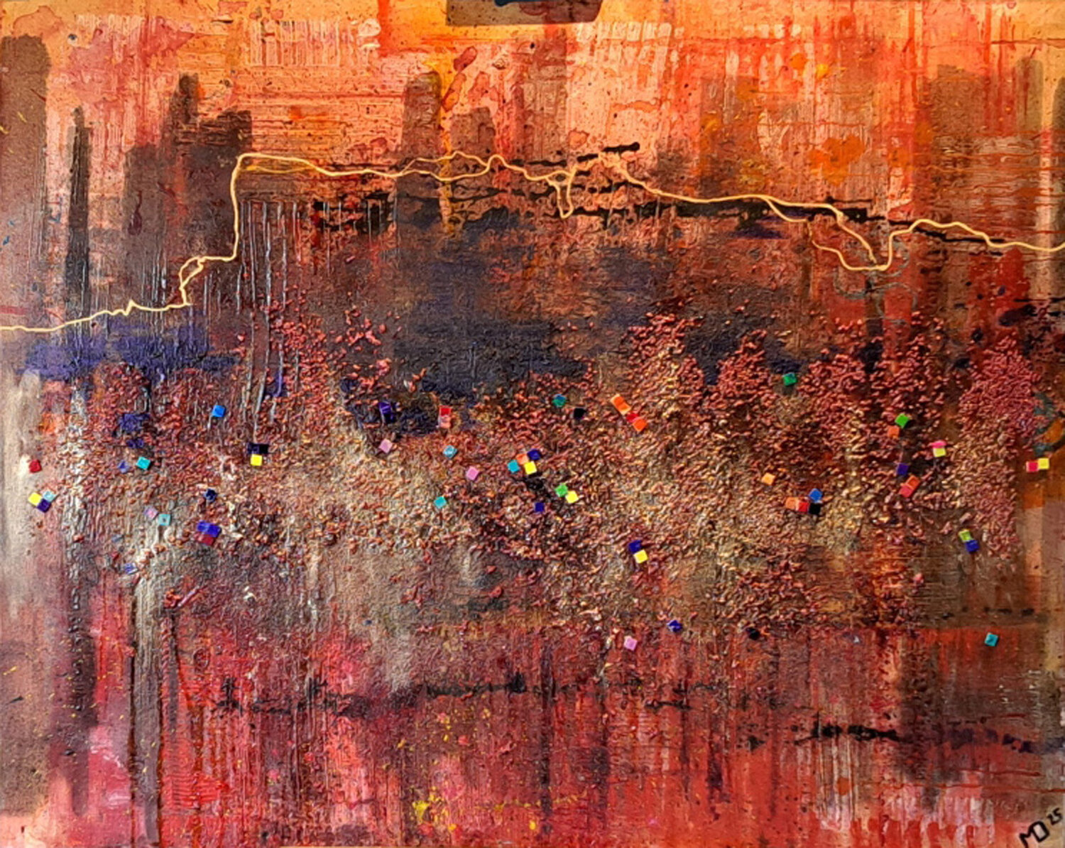 Fragments en devenir michel dubouloz Original painting for sale