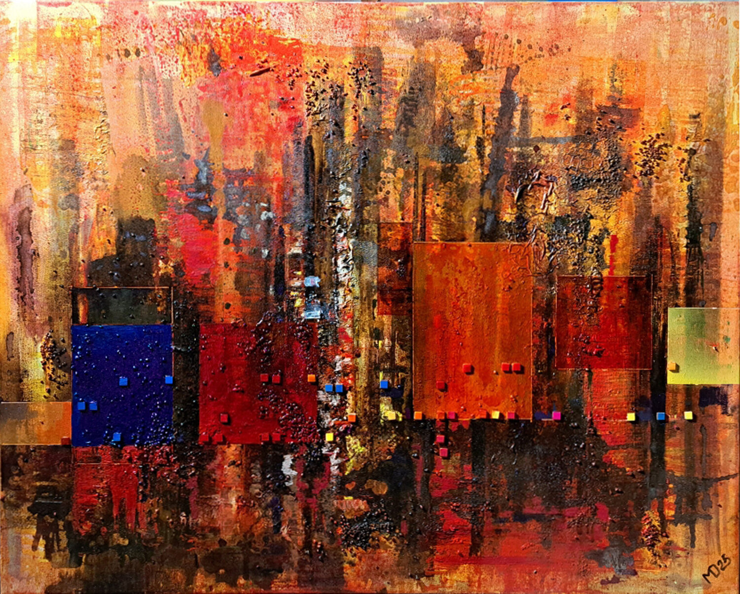 Les couleurs qui se répondent michel dubouloz Original painting for sale