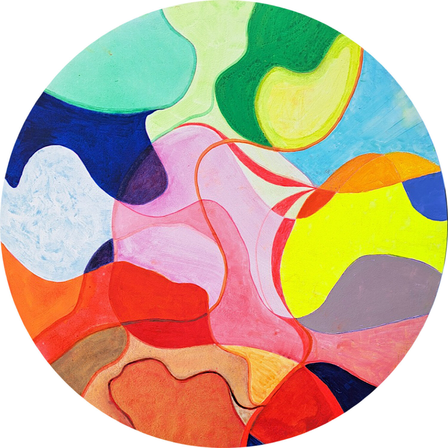 Eclat d'Elle  ( tondo) michel dubouloz Original painting for sale
