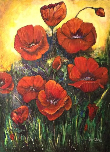 Red Poppies by Michael Hartstein, Painting for Sale on Select