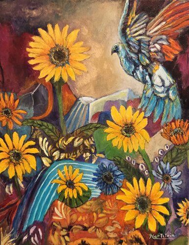 Sunflower Invitation by Michael Hartstein, Painting for Sale on Select