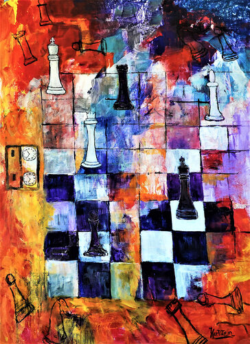 Chess by Michael Hartstein, Painting for Sale on Select