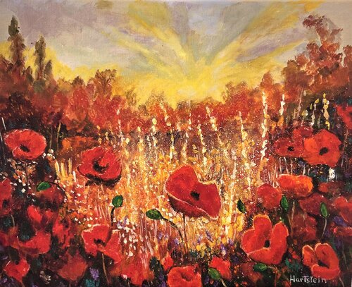 Poppy Glow by Michael Hartstein, Painting for Sale on Select