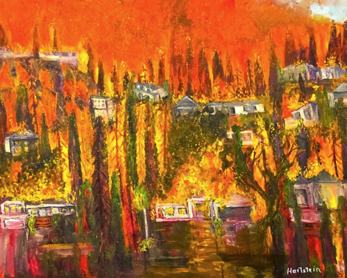 Palisades Fire- We will never forget by Michael Hartstein, Painting for Sale on Select