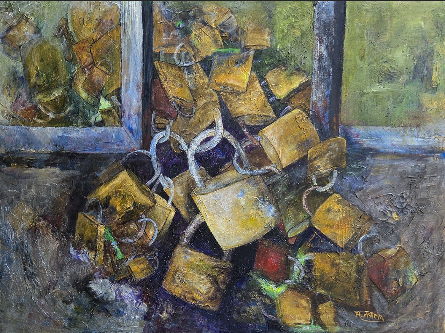 Unforgettable Locks Michael Hartstein Original painting for sale
