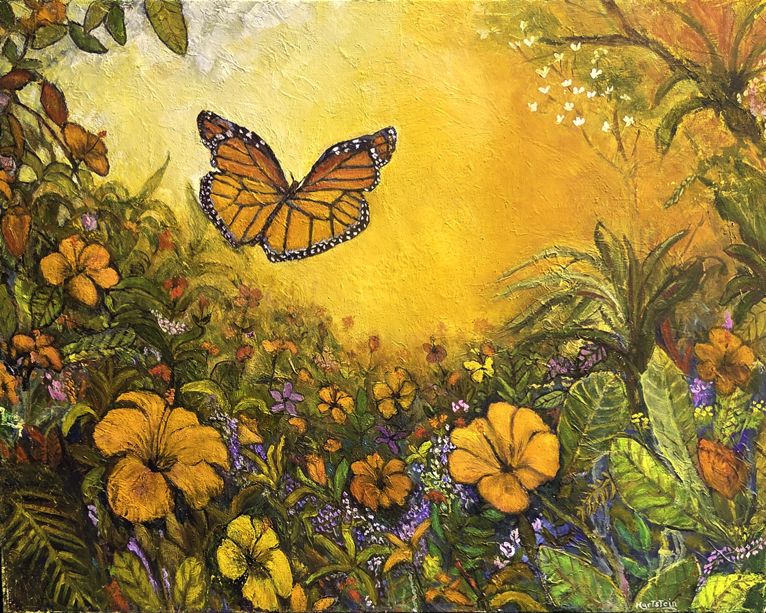 Garden Visit Michael Hartstein Original painting for sale