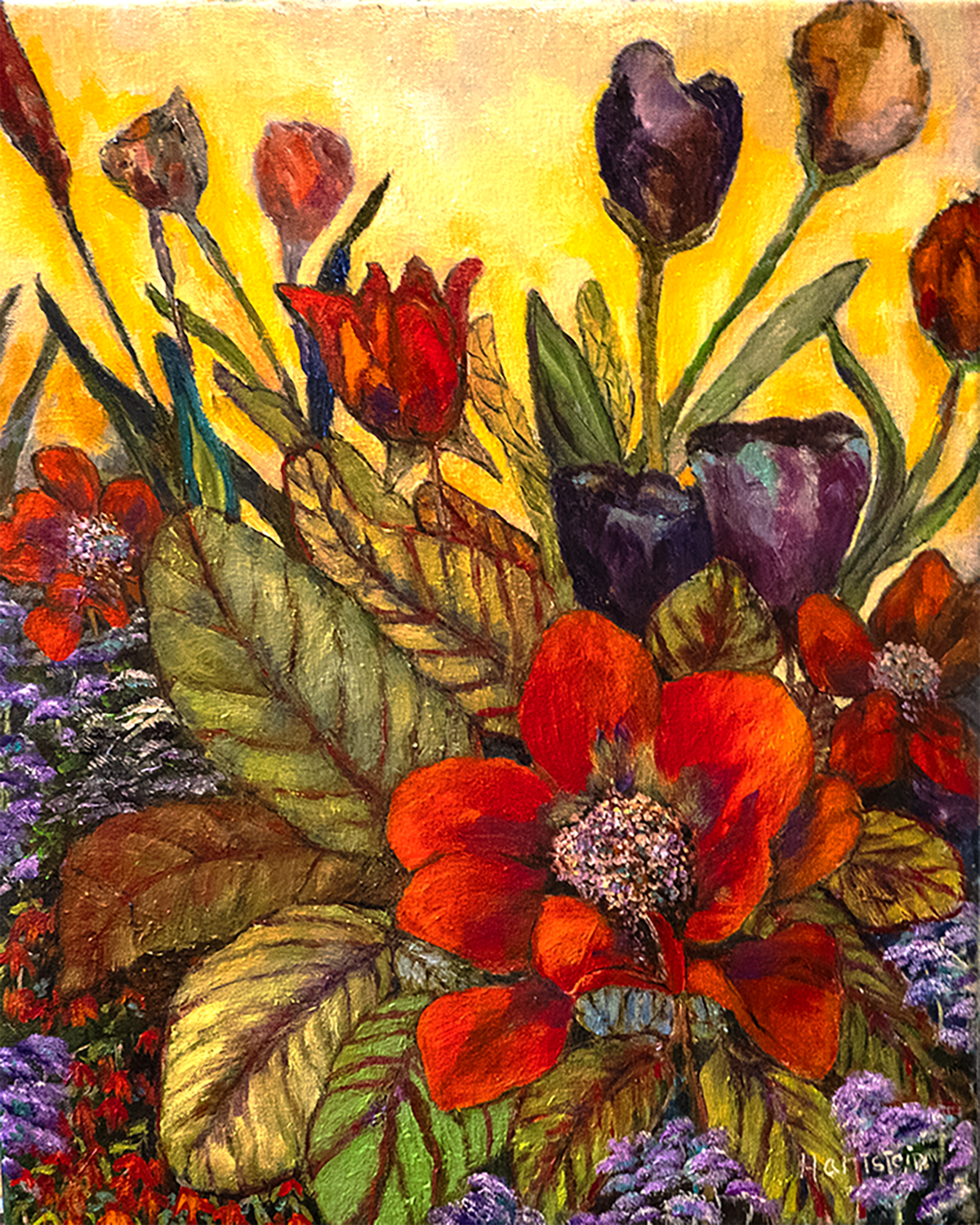 Garden Glow Michael Hartstein Original painting for sale