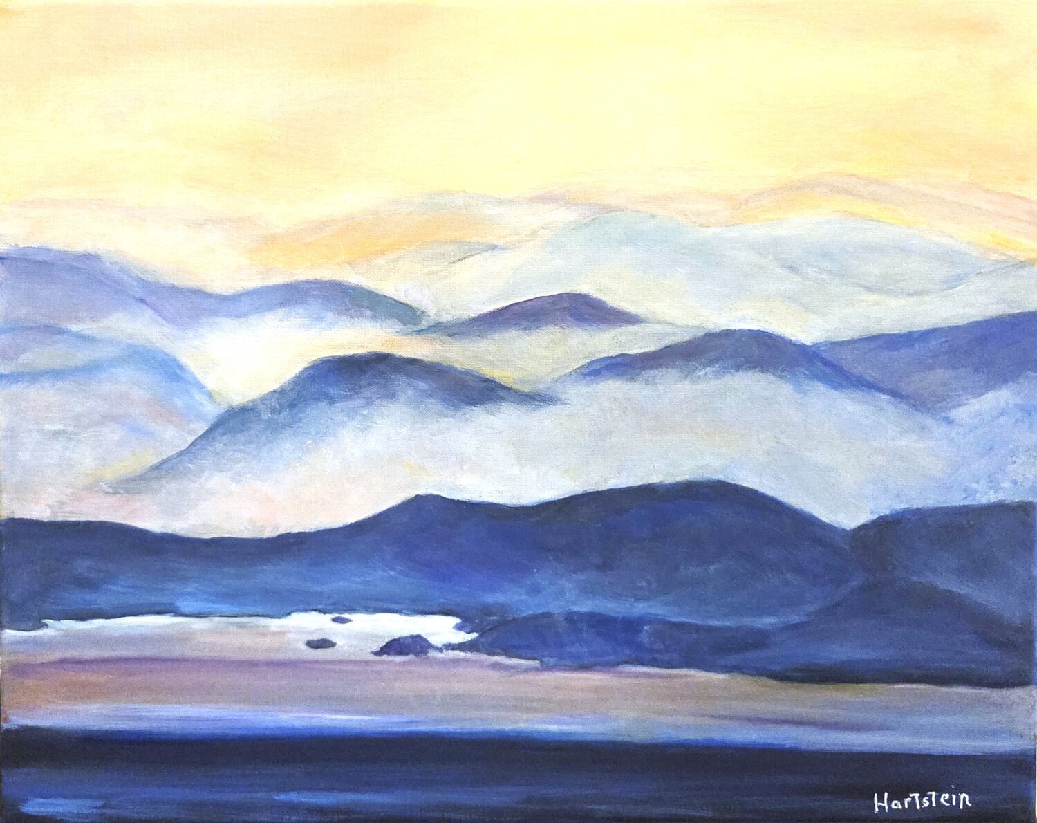 Mist Over The Bay Michael Hartstein Original painting for sale