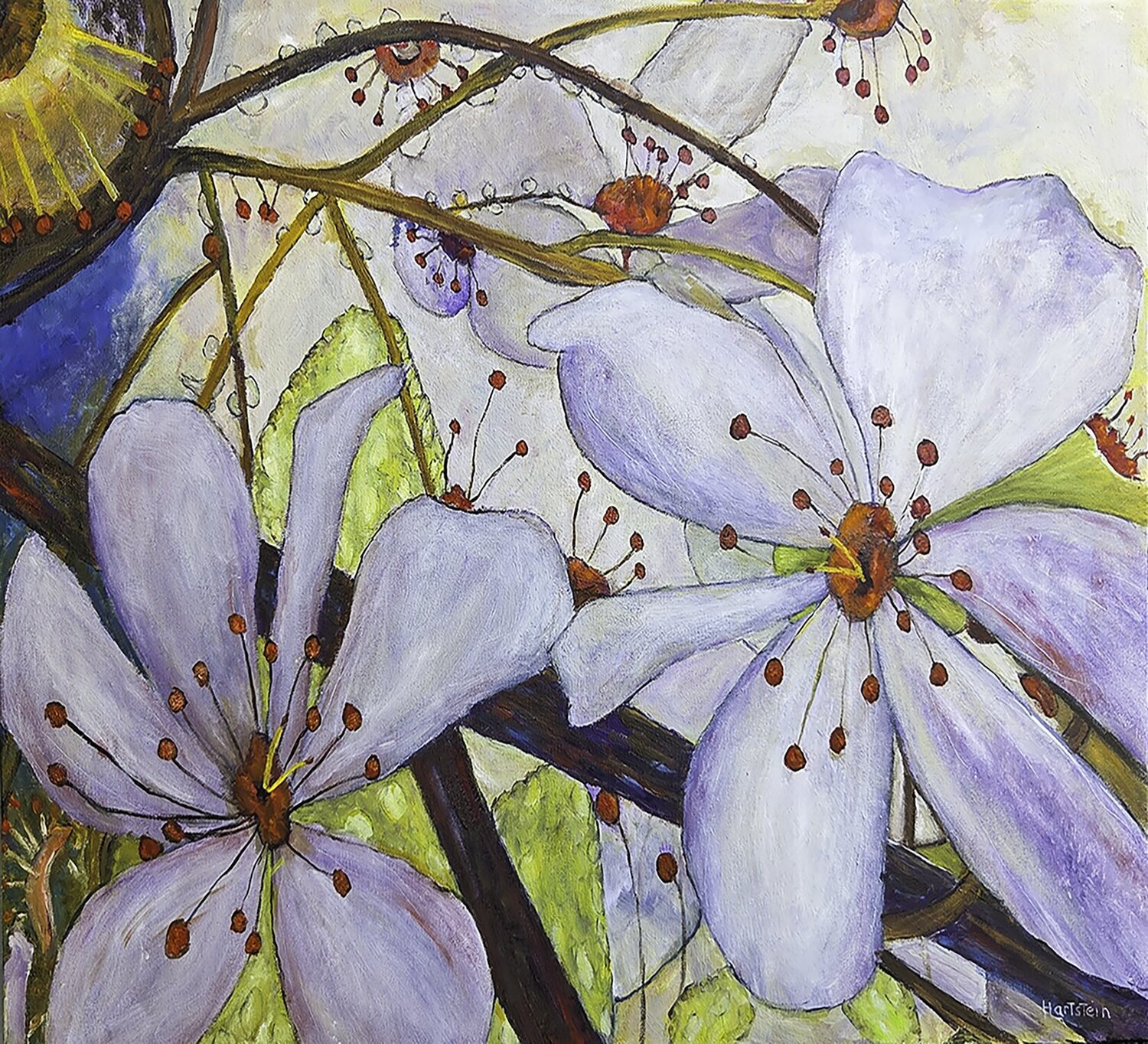 Contemporary Floral Michael Hartstein Original painting for sale
