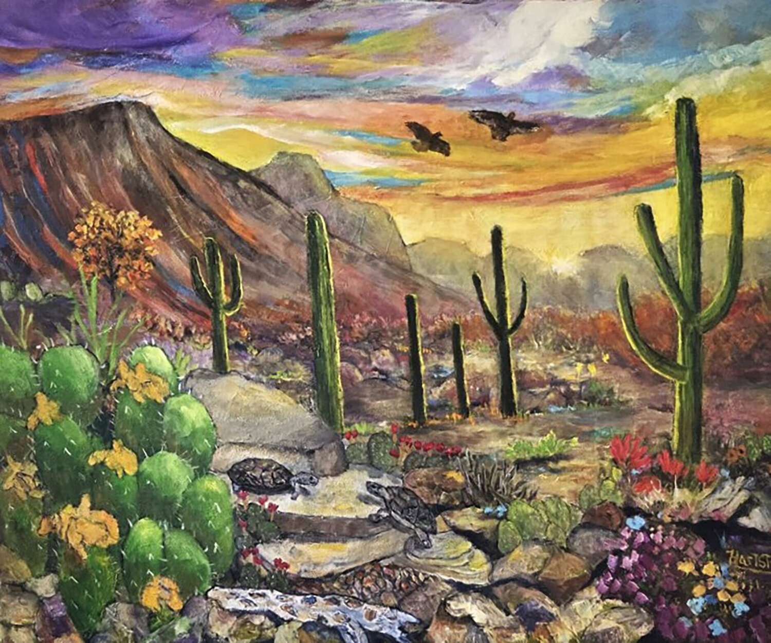 Living Desert Michael Hartstein Original painting for sale