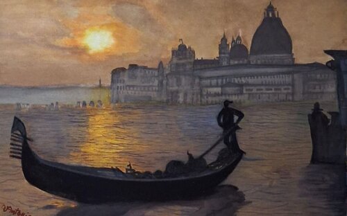 Abenddämmerung in Venedig by Antonio Visciano, Painting for Sale on Select