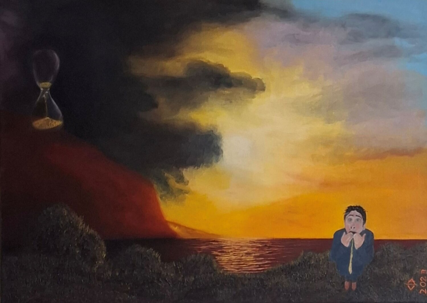 Angst von den Unbekannten Antonio Visciano Original painting for sale