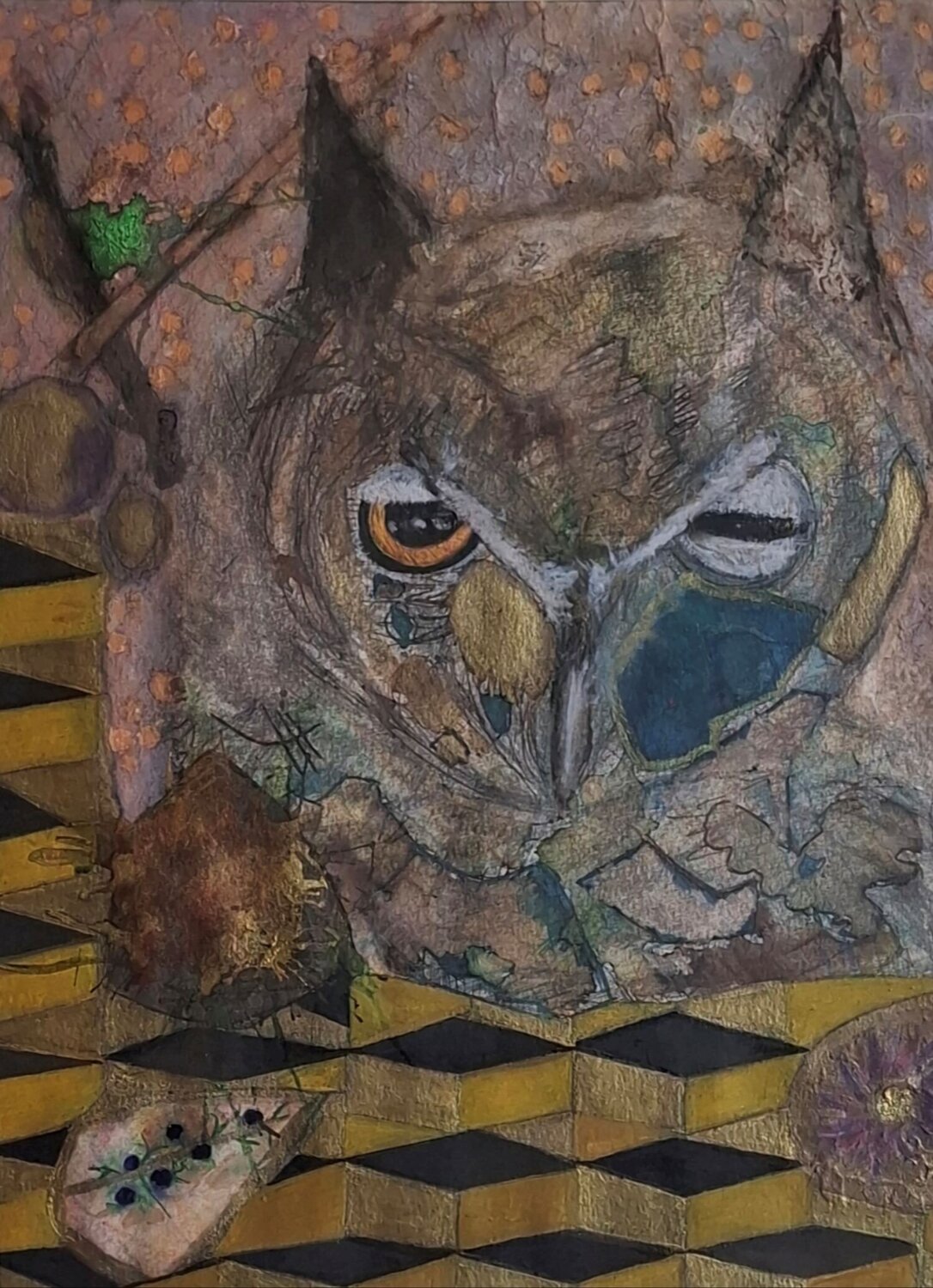 Wunder Eule Antonio Visciano Original painting for sale