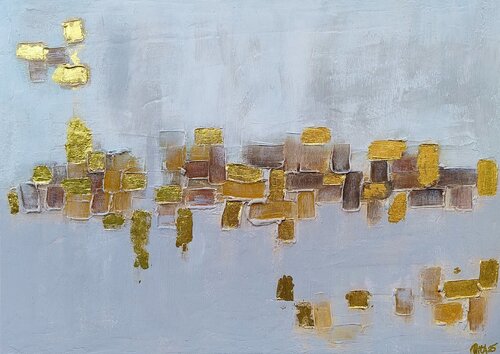 Sparkling Cubes by Rita Worpenberg, Painting for Sale on Select