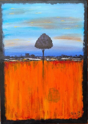 Tree in solitude by Rita Worpenberg, Painting for Sale on Select