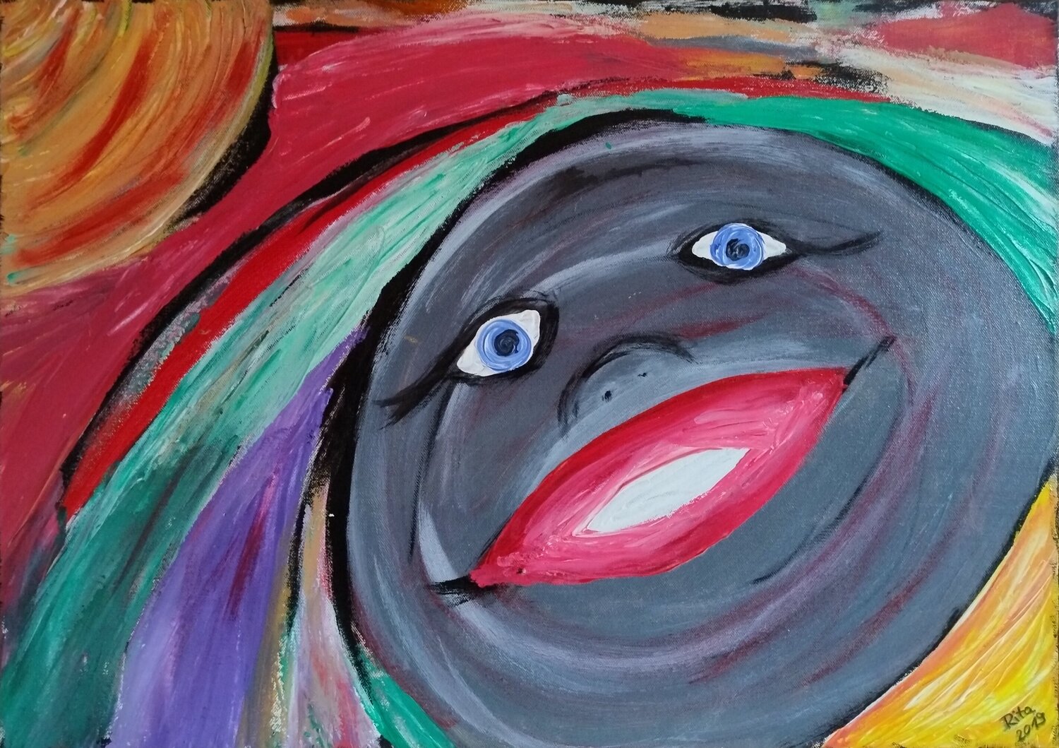What´s wrong with me ? Rita Worpenberg Original painting for sale