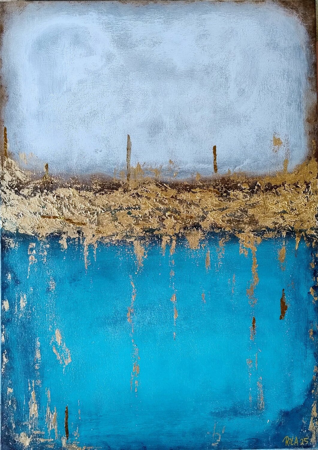 Goldener Horizont Rita Worpenberg Original painting for sale
