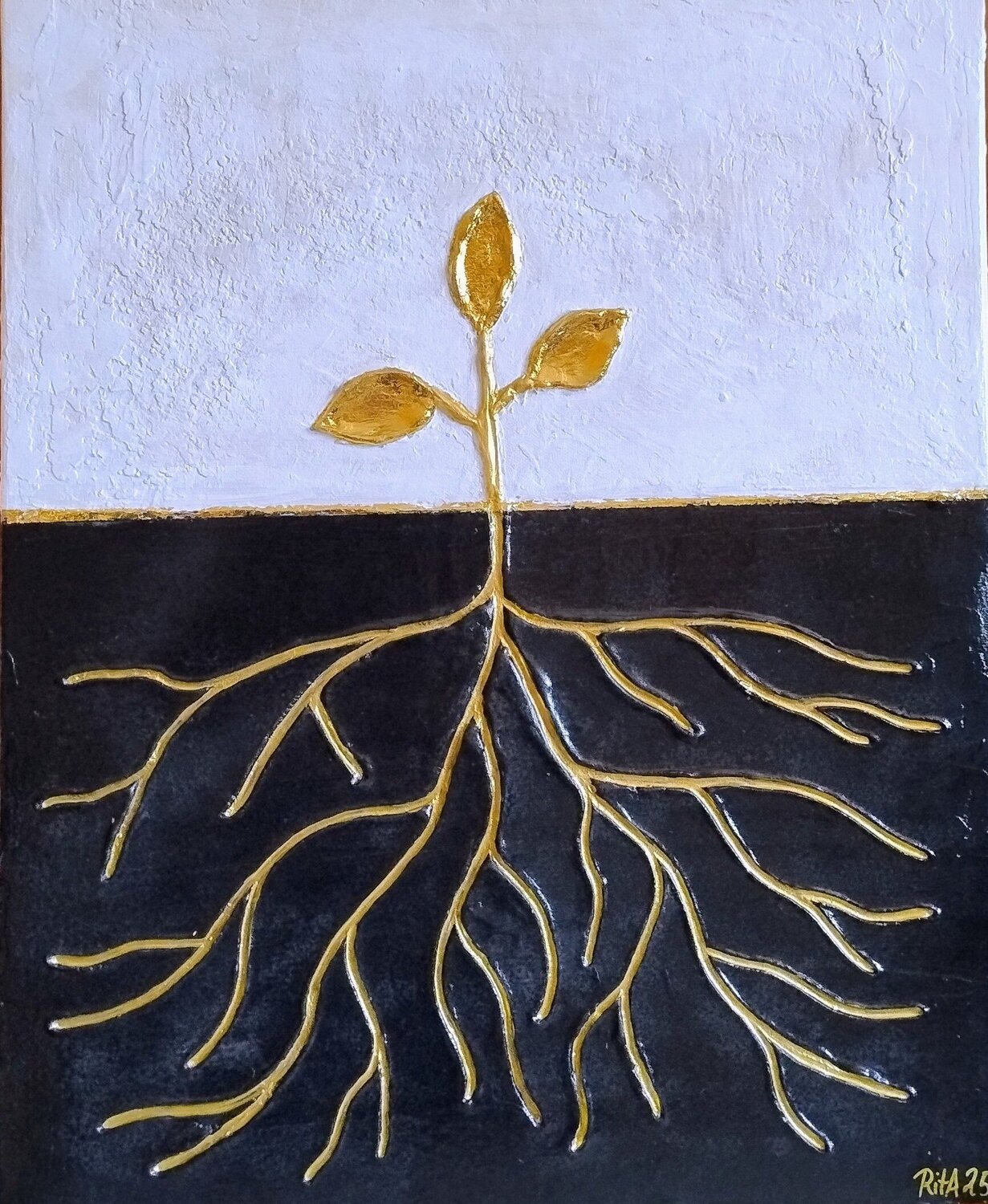 Rooted in Silence Rita Worpenberg Original painting for sale