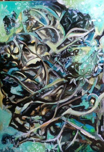 Dark forest by Lena Lito, Painting for Sale on Select