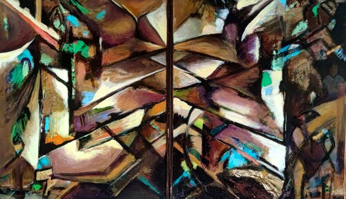 Caccia con il falco by Lena Lito, Painting for Sale on Select