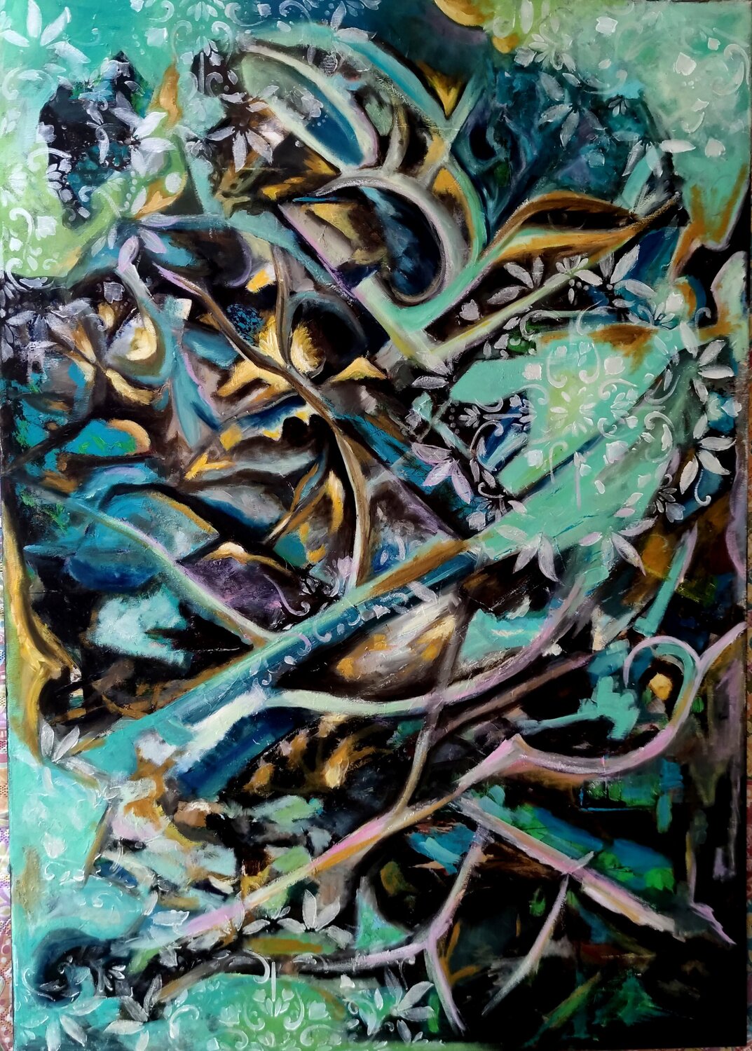 Dark forest Lena Lito Original painting for sale