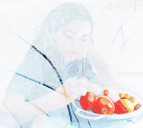 Frutos Vermelhos by Maristela Ribeiro, Painting for Sale on Select