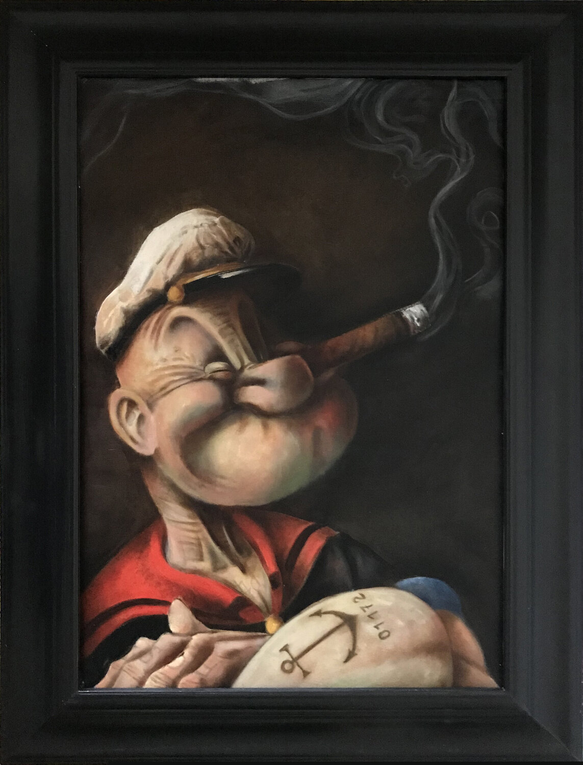 Popeye con Avana Alessandro Marini Original painting for sale