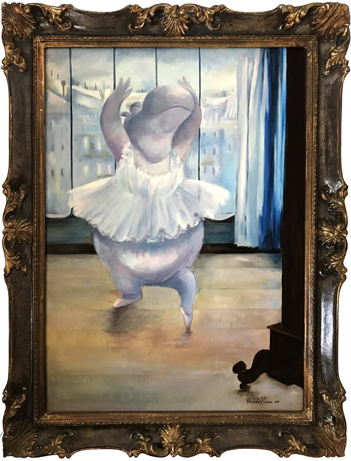 Quasi come una ballerina di Degas Alessandro Marini Original painting for sale