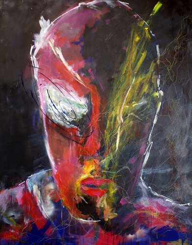 Die Maske by Petra Kohns-Merges, Painting for Sale on Select