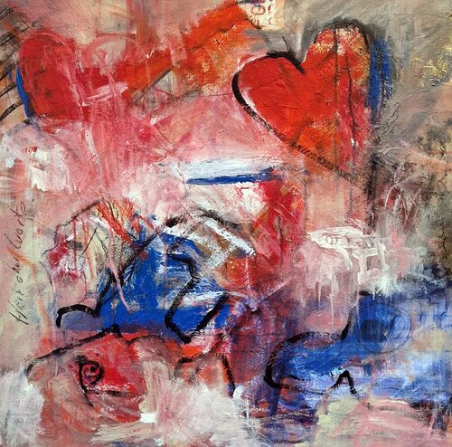 Herz ohne Worte by Petra Kohns-Merges, Painting for Sale on Select