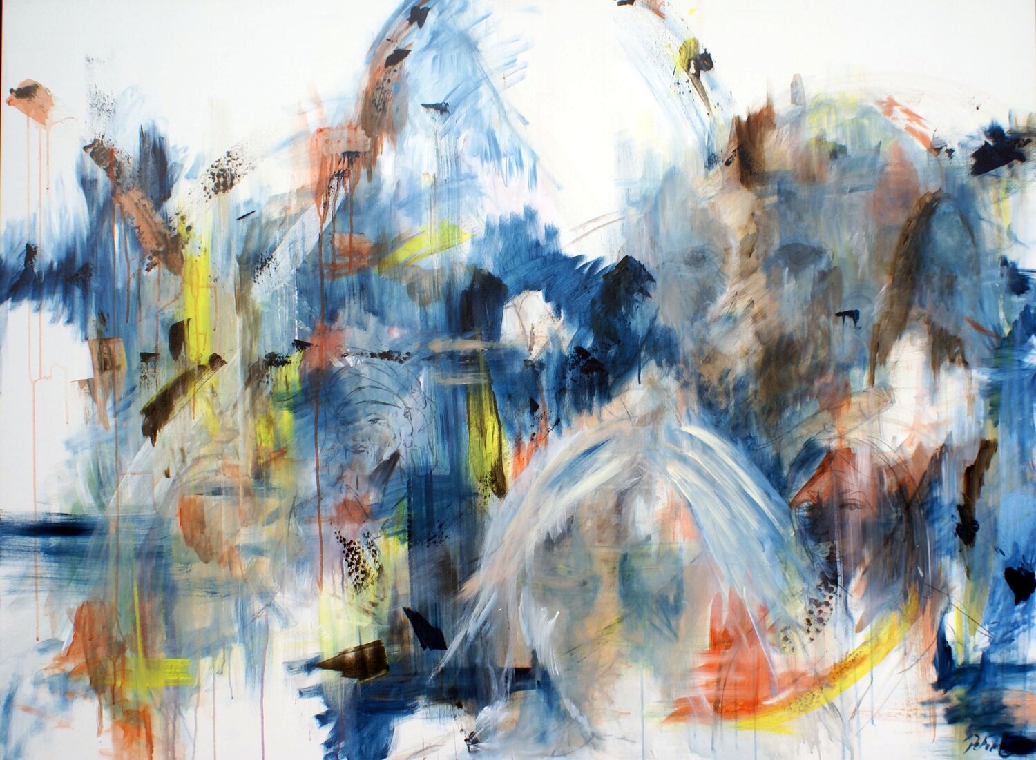 Der blaue Engel Petra Kohns-Merges Original painting for sale